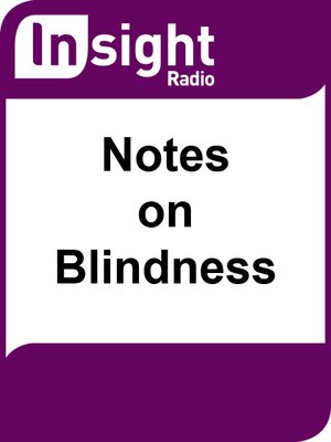 cover image of Notes on Blindness